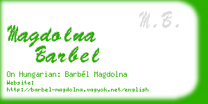 magdolna barbel business card