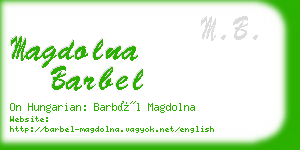 magdolna barbel business card